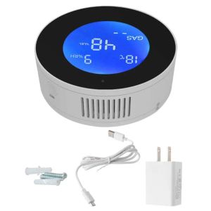 Akcesoria WiFi Tuya Smart Gas Natural Detectord Metan CH4 Alarm Monitor Digital LCD TEMPERATURY DO KUCHNY DOMOWEGO G2AC