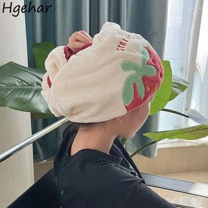 Toalha fofa bordando toalhas de coral lã de coral super macio para mulheres mulheres doces secar água absorvente banheiro doméstico