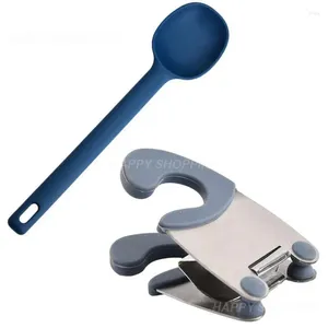 Spoons Pot Side Clip Safe Lätt att använda multifunktion Clean Pick Up Köksredskap Mathållare Solid konsol mysig