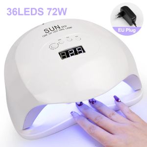 Abiti Lampada per chiodo a led asciugatrice per unghie 36leds da 72 W Lampada UV per curare tutto lo smalto in gel