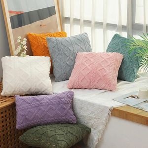 Pillow Decorative Cover Plush Home Pillows Case Retro Fluffy Soft Throw For Living Room Sofa Couch Decor