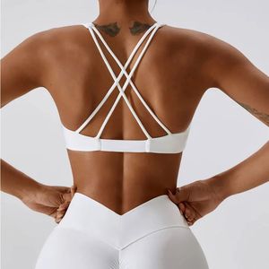 Sport Bra Frauen Fitnessstudio Push Up Training Bralette Yoga Top Stretch Unterwäsche Workout Fitnesstankweste 240407