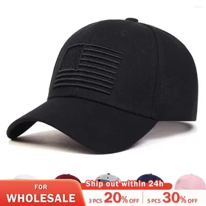 Ball Caps Fashion American Flag Haft baseball wiosna i lato na zewnątrz regulowane swobodne czapki HAT Kapelusz przeciwsłoneczny