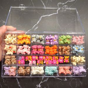 Mirrors Diy 120pcs/200pcs Cute Kawaii Bear Nail Art Charms Rhinestones Resin Jelly Bear Candy Diy Nails Decoration Nail Accessory