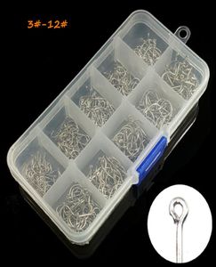 10 Sizes Mixed 312 Silver Ise Hook High Carbon Steel Barbed Hooks Fishhooks Asian Carp Fishing Gear 500 Pieces 1 Box WH291666514