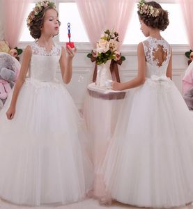 2019 New Kids039S Dress Back Hollow Kids039S Long Dress Flower Kids039S Wedding Dress Girl Flower Lace Long S8518479