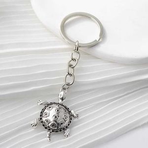 Tornari percorsi in lega di moda Metal Turtle Ocean Animals Long-Live Key Rings for Women Men Friendship Regalo Decorazione Gioielli Q240403