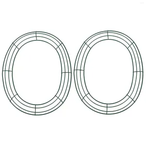 Dekorative Blumen 2 Stcs Kränze Vordertür Vogel Eier Girlande Reifen machen Rack Ring Weihnachten Stütze Ostern Hängedekoration