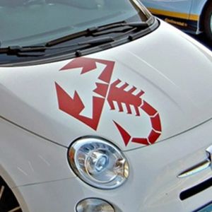 Stickers 1pcs for Fiat 500 595 Abarth Scorpion Car Bonnet Side Stripes Stickers Decal Graphic Da40011 Car Styling Accessories