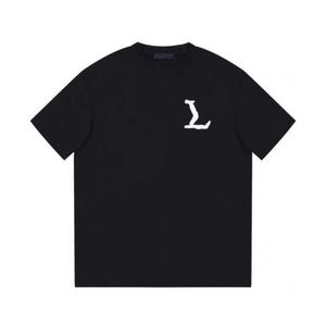 Men Shirt Designer T camisetas masculinas letras de ponta high -end letras gráficas camiseta de moda redonda cola de manga curta Tops Two Color