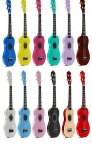 12 renk 21quot soprano ukulele Basswood Naylon 4 Strings Guitarra Akustik Bass Gitar Müzikal Dizilmiş Enstrüman 49922587