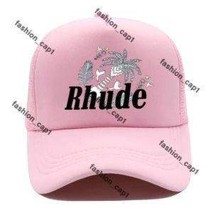 Rhude Cap Green Mesh Patchwork Baseball Cap Men Women Emelcodery Unisex Rhude Collections Casual Truck Hat Регулируемые шариковые шарики Ruhde Hat Rhode Cap Chrome Caps 618