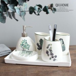 Устанавливает Nordic Green Plant Ceramic Sixpree Peece Product