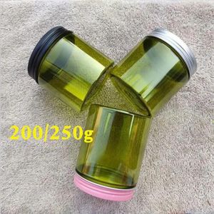 Storage Bottles 10/30/50pcs Green Plastic Jar And Lids Empty Cosmetic Containers Makeup Box Travel Bottle 200ml 250ml