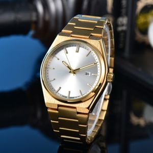 2024 Neues Herren -Uhr -Skelett -Designer -Uhren -Watch Hochqualitäts -Edelstahl -Band Luxusgeschäft 40 mm Automatisch Quarz Uhr Timing Metall -Dial -Großhandel Dreier Pin -Timing