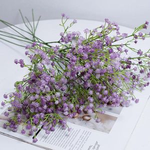 Decorative Flowers 10/20pcs 90Heads Baby Breath/Gypsophila Artificial Fake Silk Plants Wedding Party Decoration Real Touch DIY Home Garden