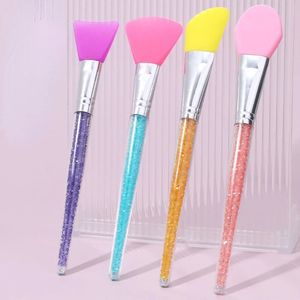 Silicone Face Mask Makeup Brushes with Rhinestones Multi-Function DIY Brush Facial Foundation Cosmetic Beauty Make Up Brush Tool