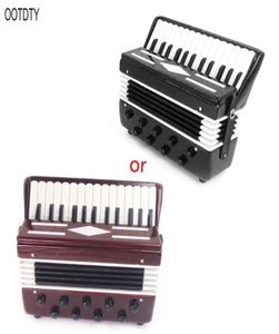 112 Dollhouse drewniany akordeon miniaturowy instrumenty muzyczne Kolekcja modelu H100929533621590