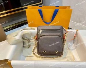 Vintage Vertical Box Trunk Men Kvinnor Designer Wallet Shoulder Crossbody Bags Utility Phone Bag Designer Luxury Handväskor Vik mig MI4228353