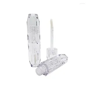 Förvaringsflaskor Tom Crystal Clear Plastic Lip Gloss Tube Diamond Liquid Lipstick Bottle Cosmetic Packaging Lipgloss Container 50st