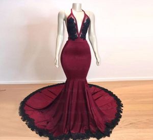 Burgundia syrena sukienki na bal