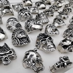 Alloy ghost - best-selling skull ring atmospheric ring mix 231218