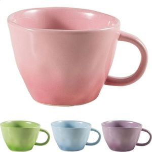 330 ml Tasse süße Pinkycolor Instagram -Retro -Kaffeetassen Keramik Milch Tasse 240407