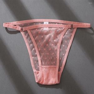 Frauenhöfen Frauen sexy schiere Mesh durch durch Tanga -Slips atmungsaktive Perspektive t Back zu unterbinden verführerische erotische Unterwäsche