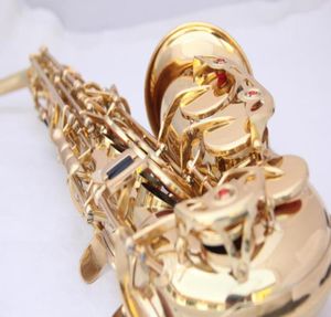 Suzuki Nova chegada EB ALTO SAXOFONE BRASS GOLT PLATED E PLAT ALTO SAX SAX Musical Instrument com bocal case8583865