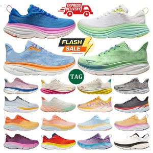 Sapatos de grife clifton designer bondi One Running Shoes para homens mulheres tênis largos brancos brancos portuário névoa space space masculina tênis ao ar livre corredores de tênis ao ar livre