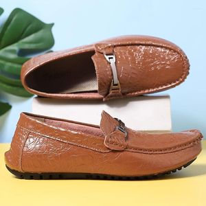Casual Shoes Men Loafers Soft Moccasins High Quality Spring Autumn äkta läder Luxury 48 Man Walking Flats Driving Shoe 2024
