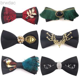 Neckband Ny båge för män kvinnor klassiska kostymer bowtie för affär bröllop bowknot vuxna bågar cravats slipsar 240407