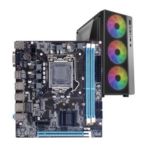 Motherboards H61 LGA 1155 Motherboard For Core i7 i5 i3 CPU Desktop Board DDR3 16GB MicroATX LGA1155 With M.2 NVME SATA2.0 VGA HD Interface