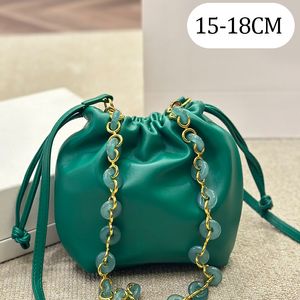 tote bag purses designer Handbags Fashion Bucket Bags shoulder crossbody Black Totes 18CM PU Gold Chain Mini sling bags Many colors to choose from Drawstring Bag