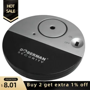 KITS DOBERMAN SEGURANÇA 100DB sem fio Vibration Detector do gabinete Porta Porta da janela Sensor de vibração Alerta de segurança Detecto