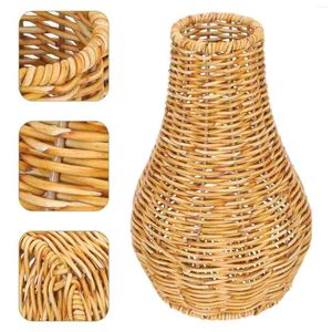 Vases Imitation Rattan Vase Rustic Home Decor Wedding Table Decoration Flower Arrangement And Accessories