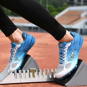 Atléticos para homens masculinos de atletismo de atletismo atleta feminino correndo spikes masculino dourado branco picos de corrida de corrida 240407