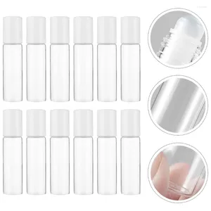 Storage Bottles 12 Pcs Glass Roller Bottle Oil Squeeze Refillable Empty Roll-on Subpackage Travel Perfume