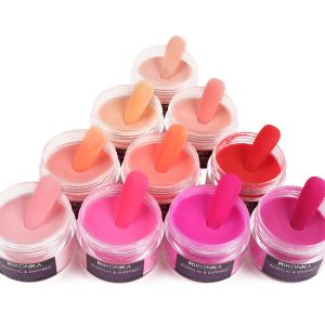 Remover 10boxen/Set rosa rotes Acrylpulver Kit schnitzt Kristallpulver Professionelle Konstruktion Nagelverlängerung Tauchpigmentstaub