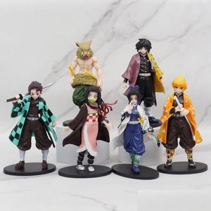 アクションおもちゃの数字6PCS/セットデーモンスレイヤーアニメーション装飾モデルドールズブラインドボックススポット卸売ドロップデリバリーおもちゃDHPD7