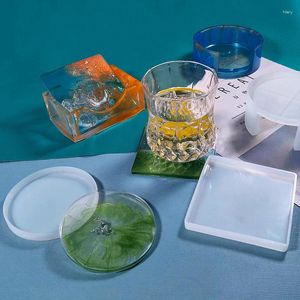 Decorative Plates Storage Box Molds DIY Making Shape Silicone For Crystal Drop Glue Table Resin