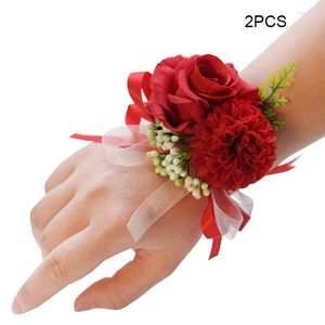 Decorative Flowers Artificial Flower Wrist Corsage Exquisite Design Girl Bridesmaid