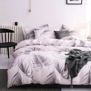 Set di biancheria da letto letti tropicali foresta pluviale 220x240 cm Letti matrimoniali invernali di qualità per copripiumino set fogli di cuscinetti da letto Banana Leaf 45