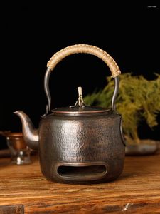 Чайные наборы в стиле ретро чистый медный небо уголь уголь Огна Огня для кипячения чайник