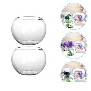 Vases 2 Pcs Micro Landscape Glass Bottle Moss Container Tea Lights Holder Flower Landsca Ecological Clear Vase Display Drop Delivery Dhobz