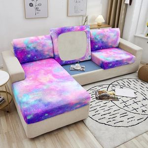 Chair Covers Galaxy Starry Sky Sofa Seat Cushion Cover Stretch Slipcover Furniture Protector Elastic Couch