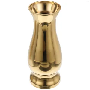 Vasos Vaso de aço inoxidável estátua de metal estátua de desktop ornamentos decoração de família 201# simples decoração de escritório em casa