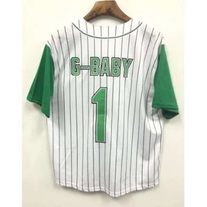 GDSIR 남자 1 Jarius G-Baby USA 영화 Kekambas 야구 유니폼 Ed S White Black Size S-XXXL