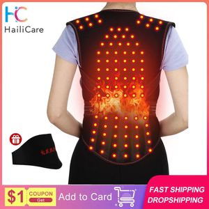 Self Heating Back Support Waist Brace Magnetic Heating Corrector Therapy Belt Back Posture Corrector Spine Back Lumbar Belt 240402