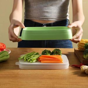 Depolama Şişeleri Cadih Kutusu Havalı Gıda Mikrodalga Eden Silikon Kaplar Buzdolabı İdeal Meyve için Tazeliği Yeniden Kullanılabilir Tutun